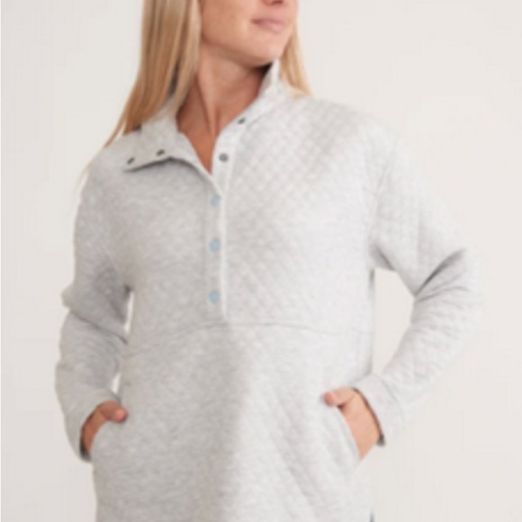 Marine Layer Corbet Funnel Neck Pullover in Gray - Picture 1 of 8